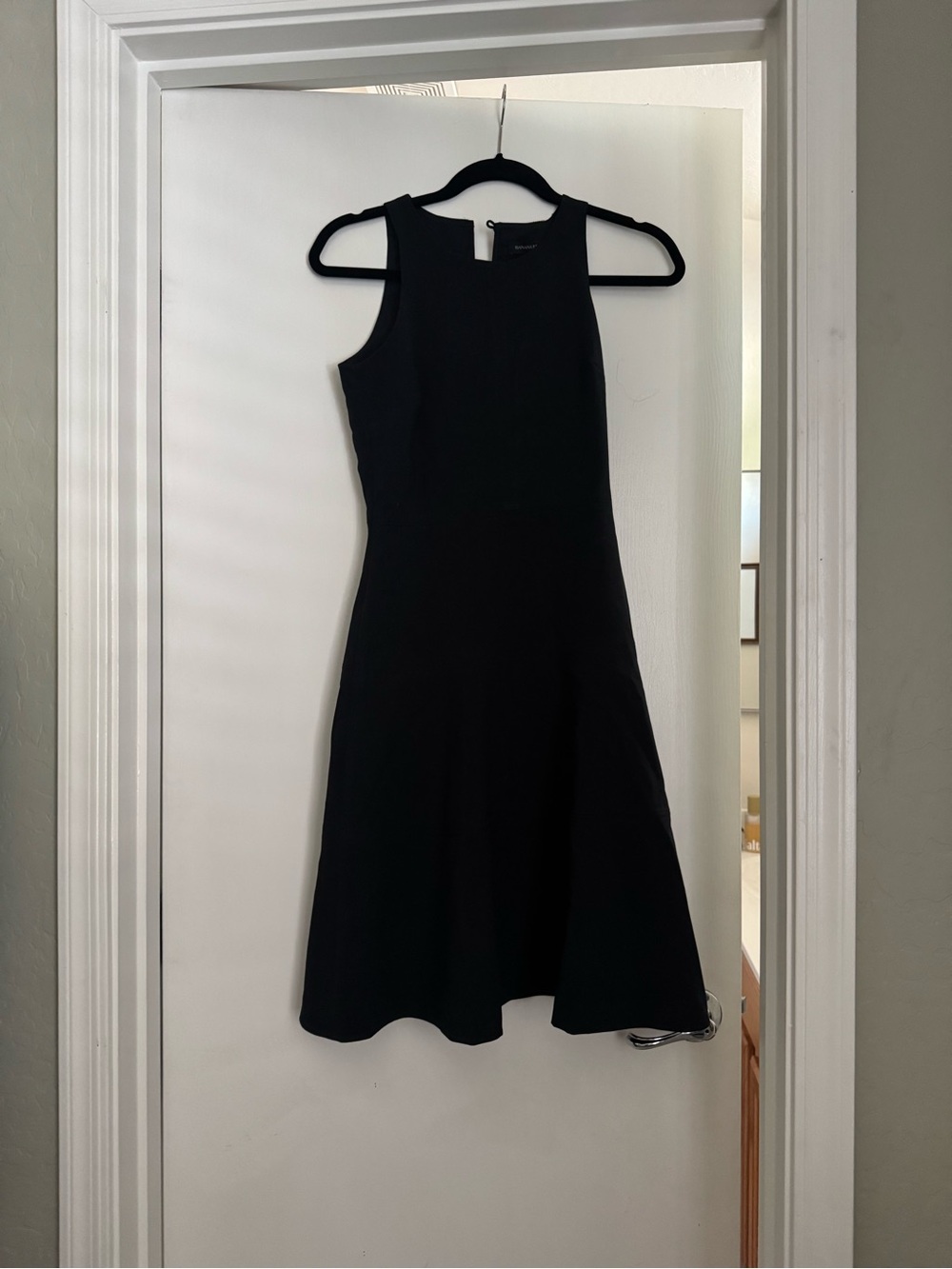 Banana Republic Black Sleeveless Fit-and-Flare Dress